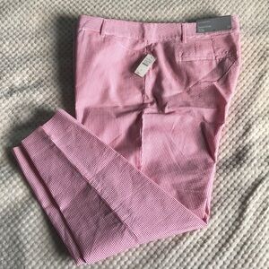 Talbots Red and White Pin Striped Perfect Crop Pants
Brand New SWT Size 14